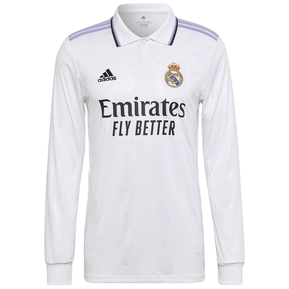 adidas Real Madrid Home Men's L/S Jersey 22/23 (3XL) White