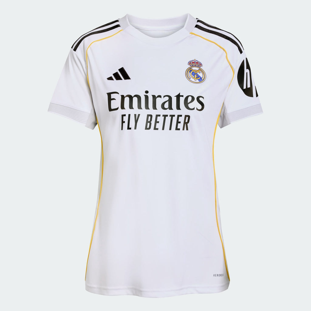 adidas Real Madrid Home Women's Soccer Jersey 25/26 (US, Alpha, X-Large, Regular, Regular) White