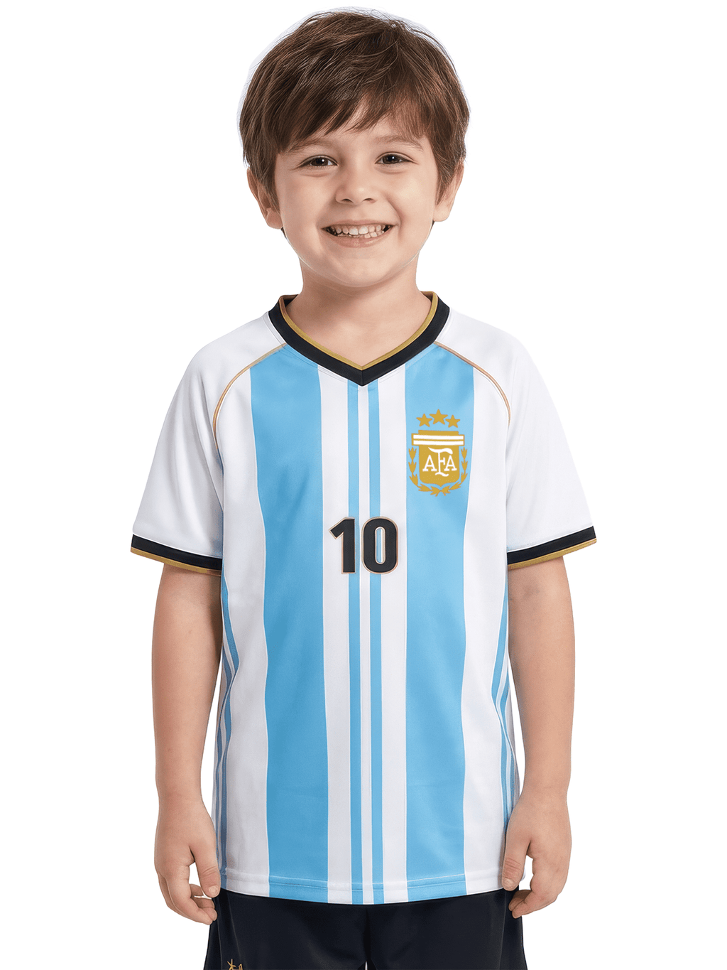 Icon Sports Messi #10 Argentina Jersey, Sky/White, 100% Polyester, YXS-XXL