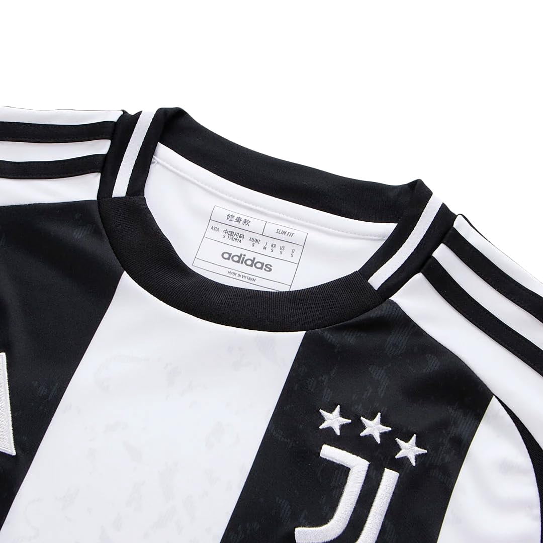 adidas Juventus Men’s Stadium Jersey 2024/25 (US, Alpha, 3X-Large, Regular, Regular, White/Black)