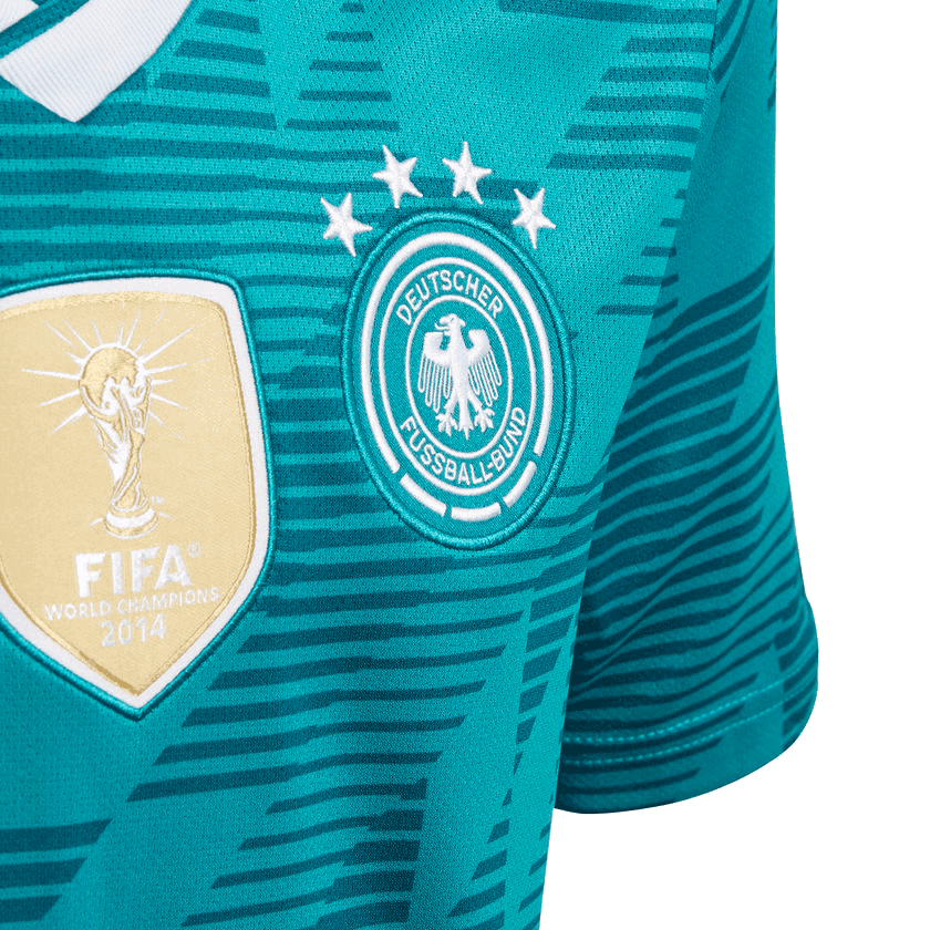 adidas Germany Youth 2018-2019 Away Jersey- Teal Green YS