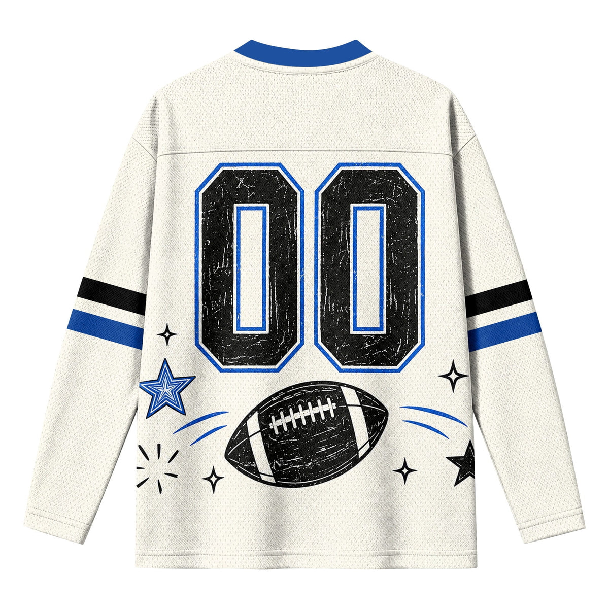BFRGSIJ Women's Football Game Day Shirts Long Sleeve V Neck Mesh Jersey Vintage Football Graphic Casual Sport Top for Tailgate Party XL
