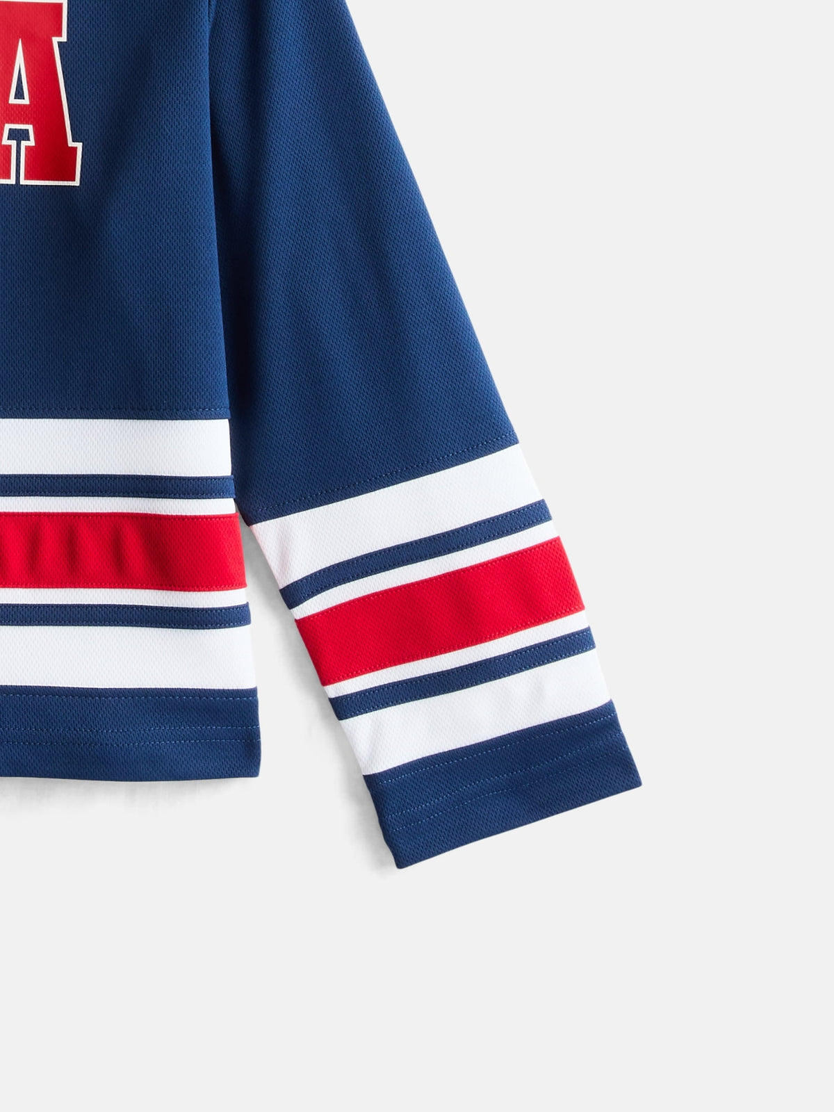 Wonder Nation Boys Hooded Hockey Jersey with Long Sleeves, Sizes 4-18