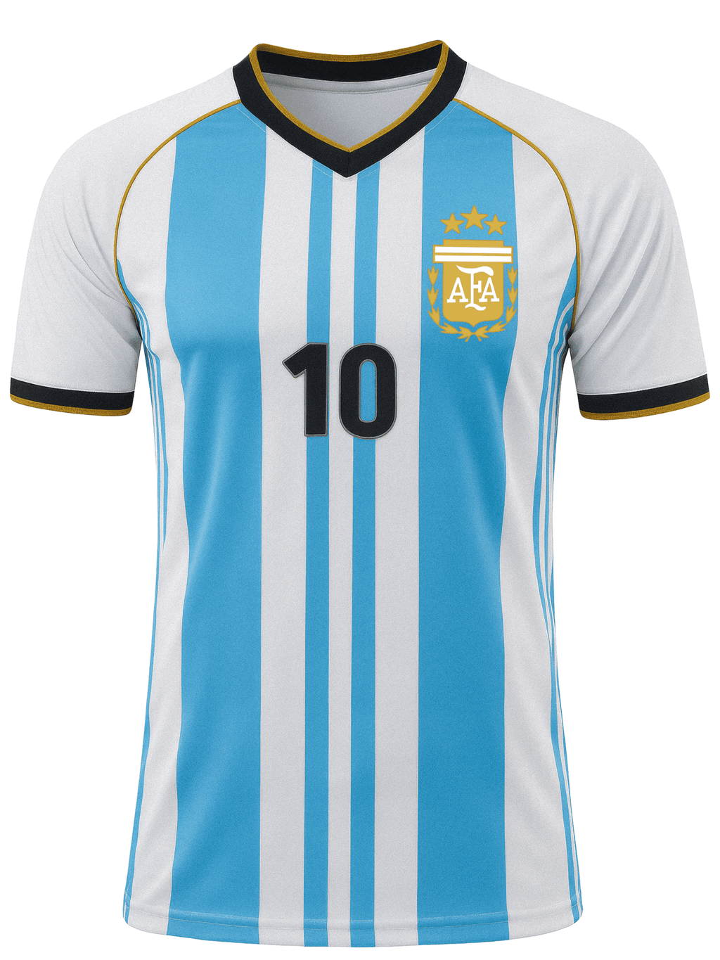 Icon Sports Messi #10 Argentina Jersey, Sky/White, 100% Polyester, YXS-XXL