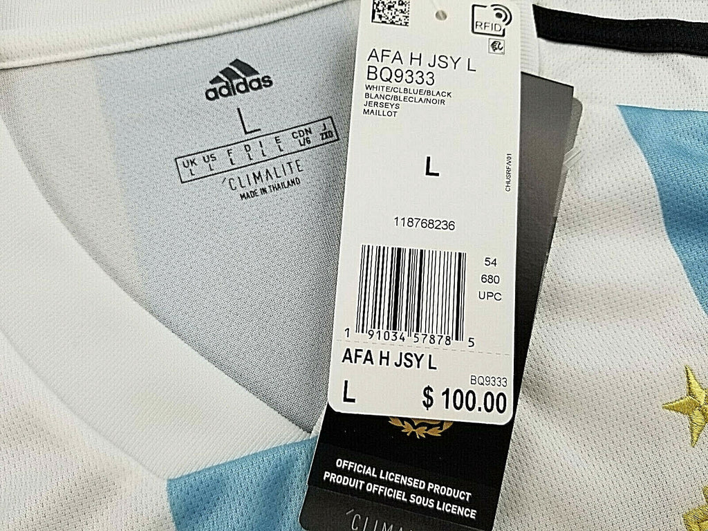 adidas Argentina Home Men's Stadium L/S Soccer Jersey 2018