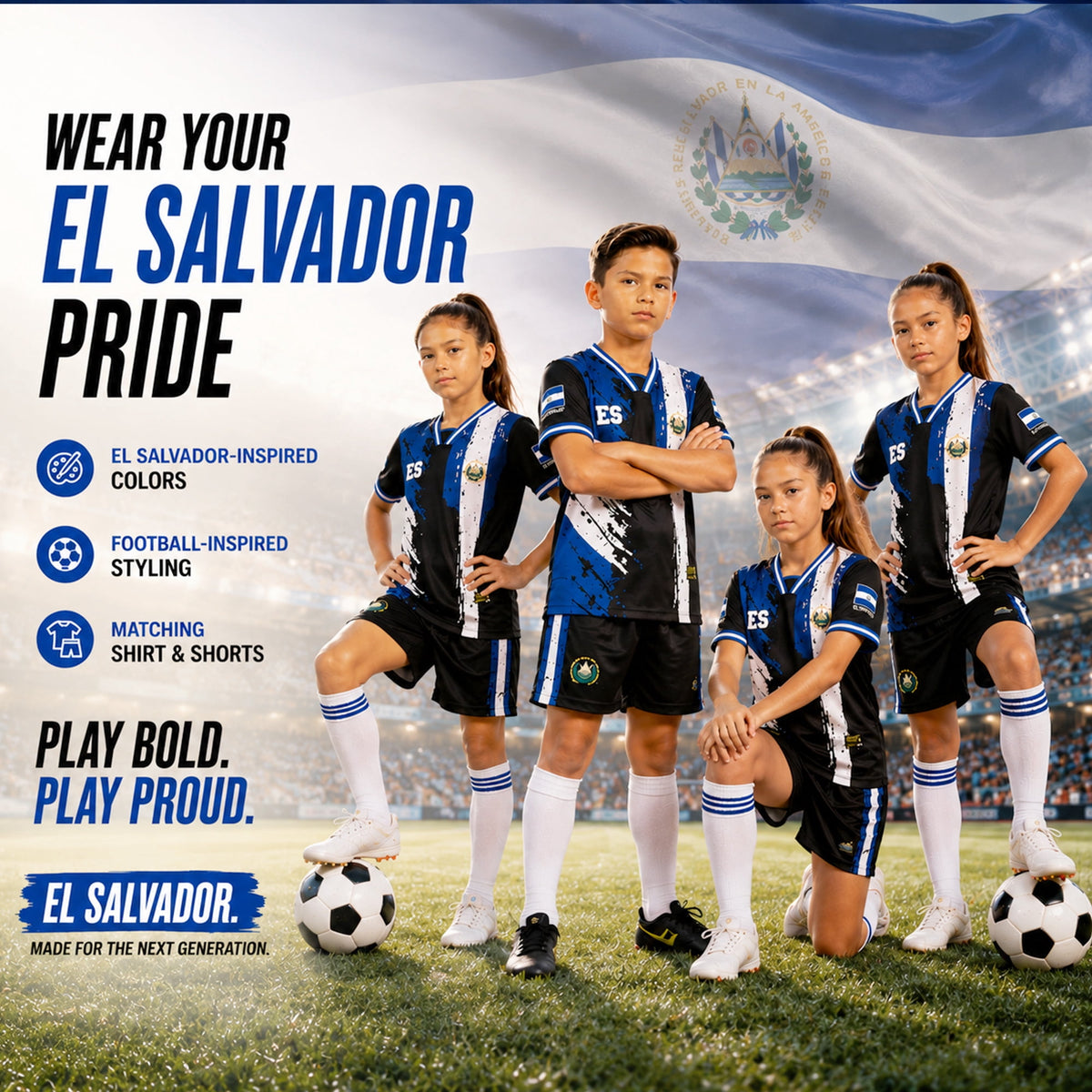 Fox & Fury Brazil Soccer Jersey for Kids, Youth Boys & Girls – Unisex Football Shirt, Camiseta de Futbol Brasil