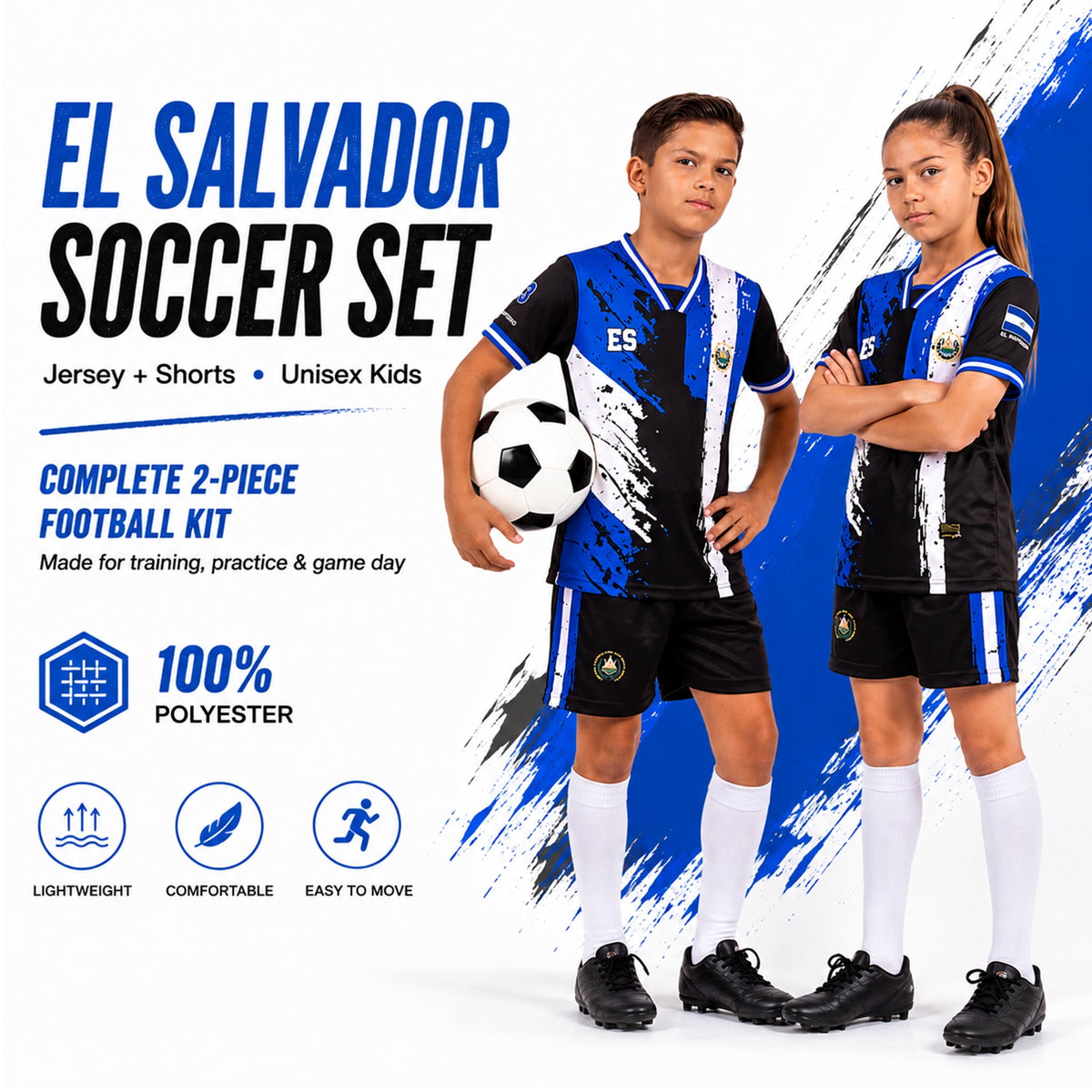 Fox & Fury Brazil Soccer Jersey for Kids, Youth Boys & Girls – Unisex Football Shirt, Camiseta de Futbol Brasil