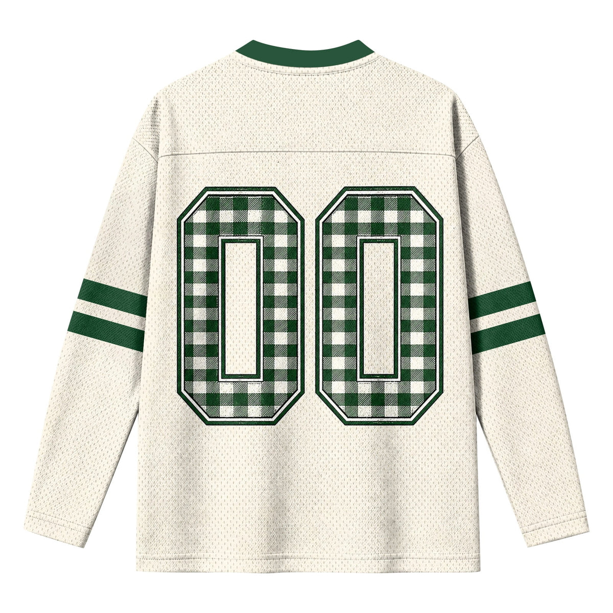Football Shirts for Women Long Sleeve V Neck Vintage Game Day Graphic Sports Mesh Jersey Beige XL