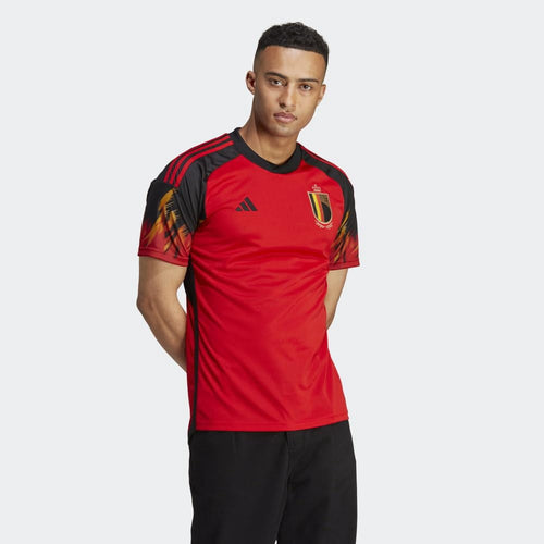 adidas Beligium Home Men's Soccer Jersey World Cup 2022 (2XL) Red/Black