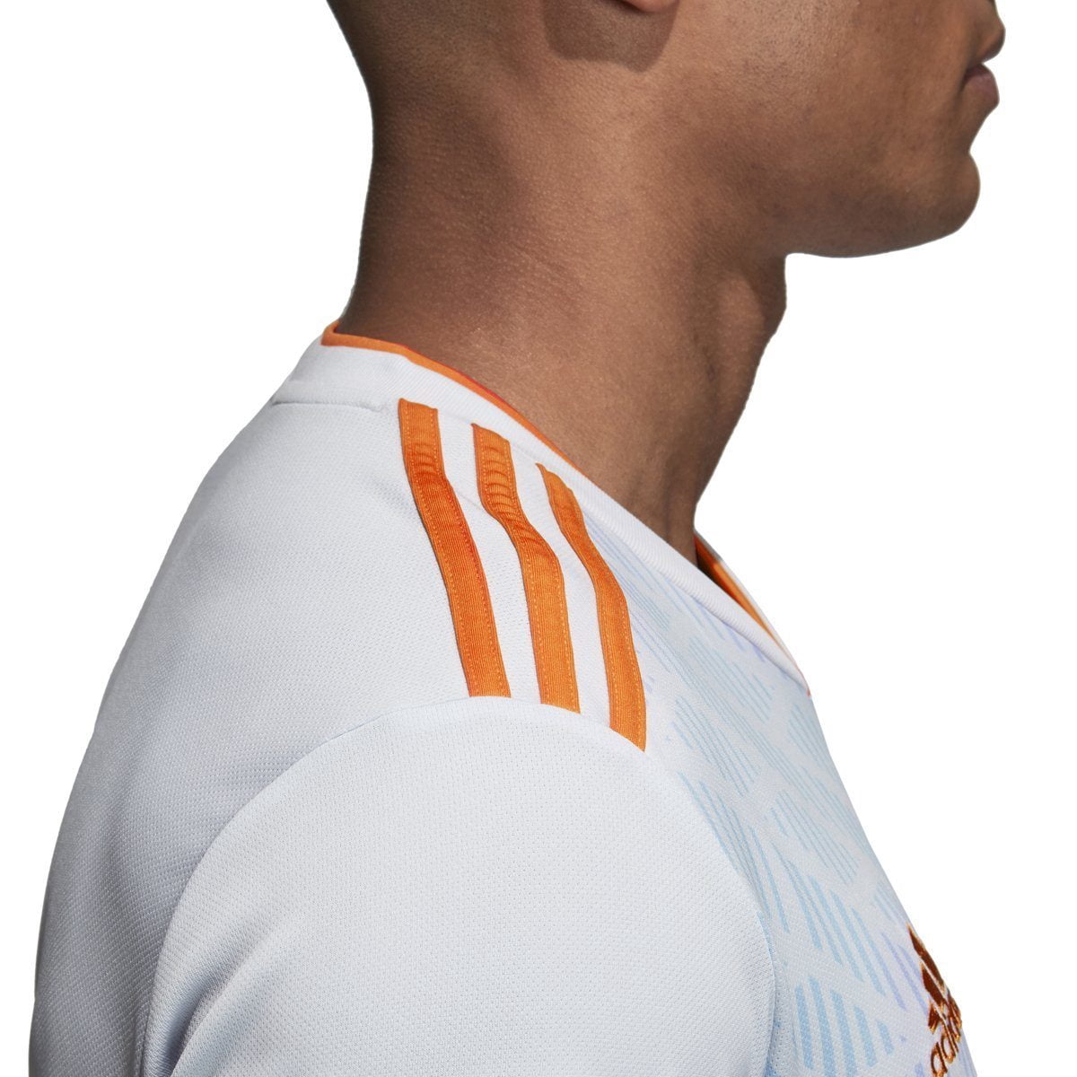 adidas Men's 2018 Spain Away Jersey White/Halo Blue/Bright Red
