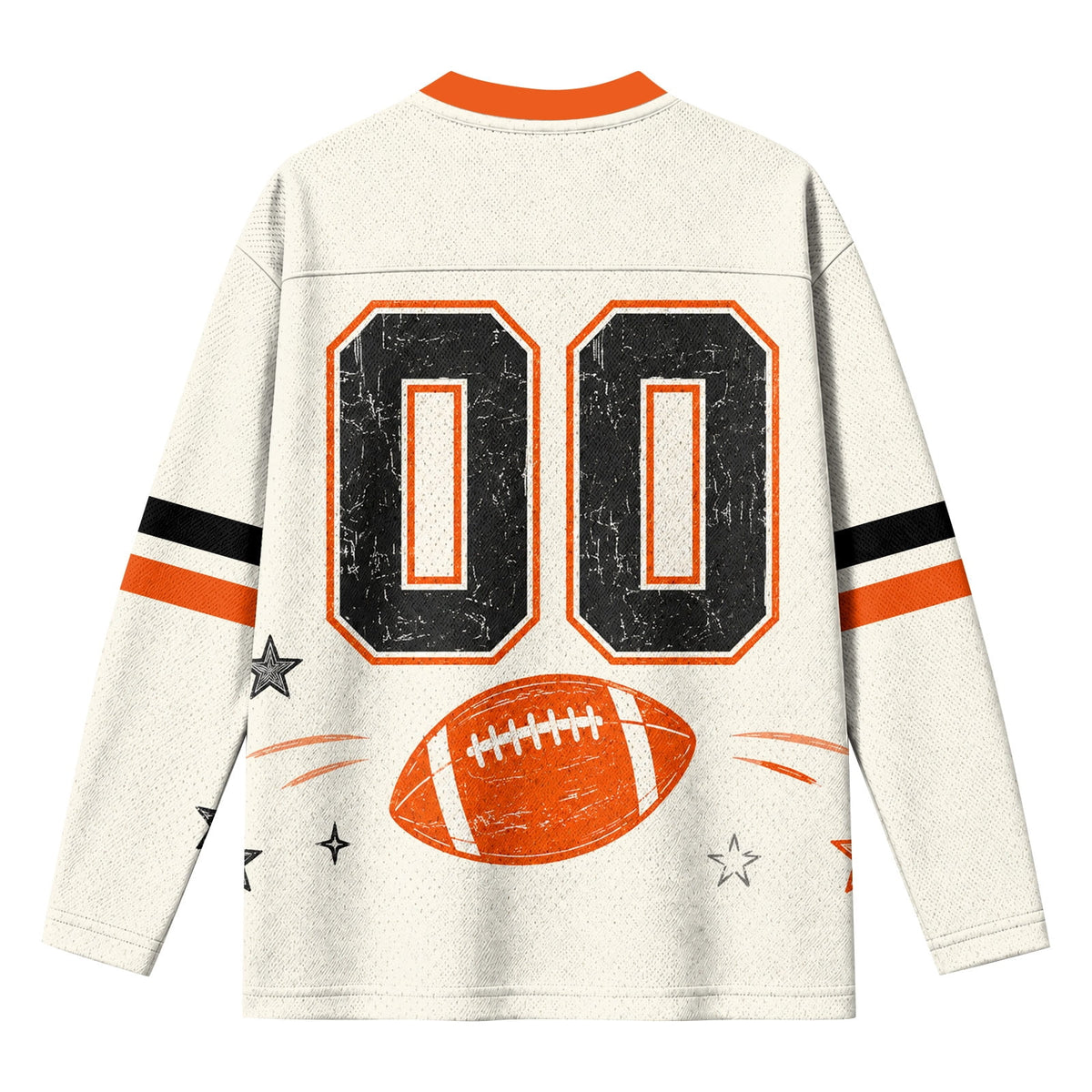 BFRGSIJ Women's Football Game Day Shirts Long Sleeve V Neck Mesh Jersey Vintage Football Graphic Casual Sport Top for Tailgate Party XL