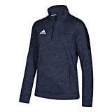 Adidas Women's Team Issue 1/4 Zip Fleece Pullover Shirt Athletic Top (Navy XS)