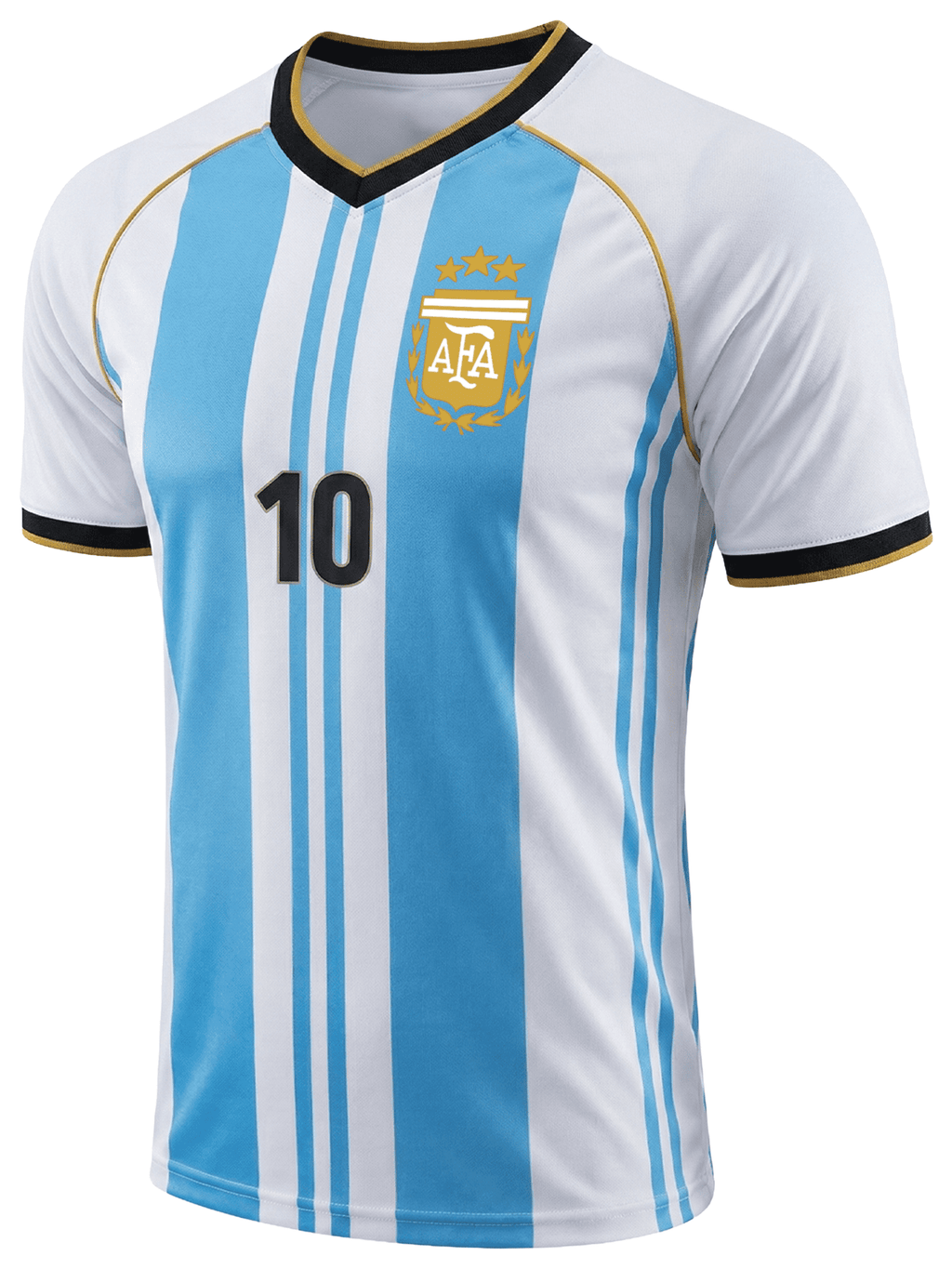 Icon Sports Messi #10 Argentina Jersey, Sky/White, 100% Polyester, YXS-XXL